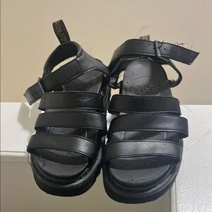 Dr. Martens Black Leather Sandals